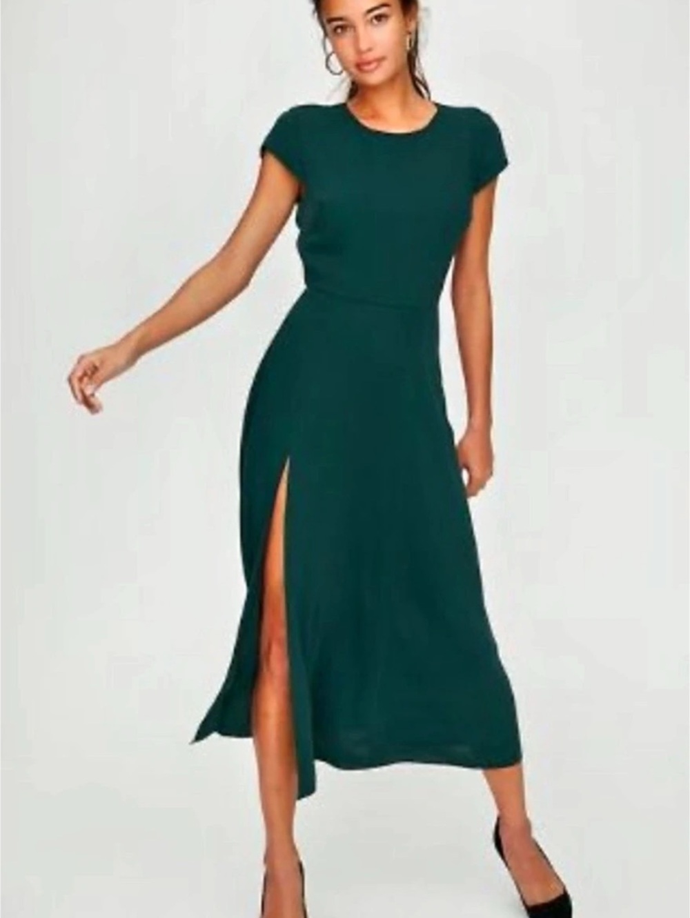Babaton Press Dress Green Midi Dress